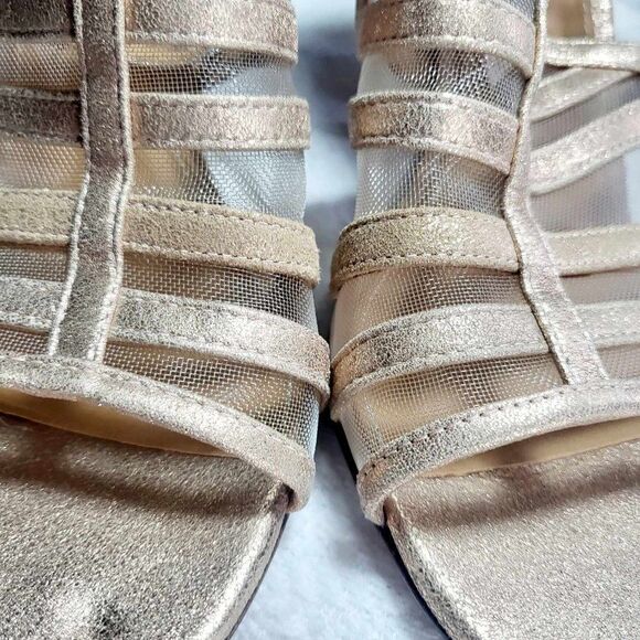 KAY UNGER GOLD HEEL SANDAL SIZE 8 Look like New. - Picture 6 of 12